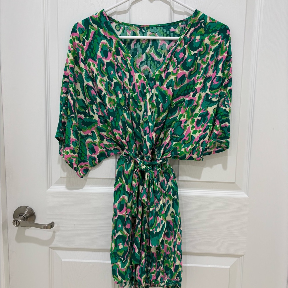 Cupshe Green and Pink Patterned Romper